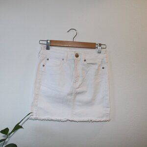 White High-Rise Mini Skirt